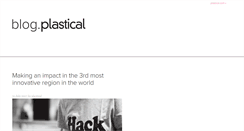 Desktop Screenshot of blog.plastical.com